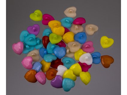 Gombík 14 mm srdce MIX