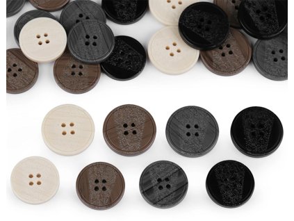 Knoflík 25mm plastový TOBY 1