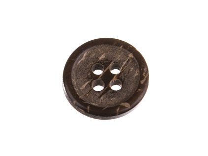 Coconut button 15 mm BROWN
