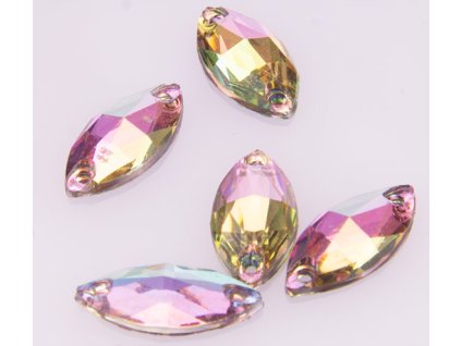 Našívací kamen 7x15 mm duhový