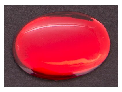Nalepovací kameň 25x18 mm červený