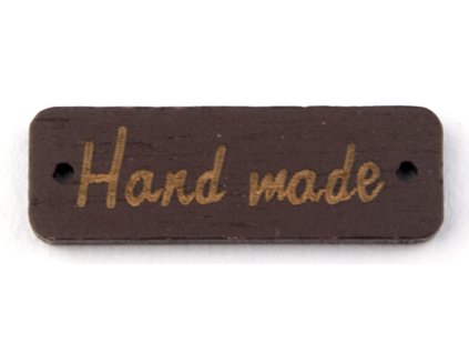 Sewing wooden sign 30x10 mm HAND MADE