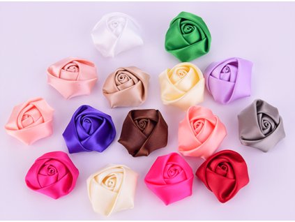 Saténový květ růže 40 mm 1