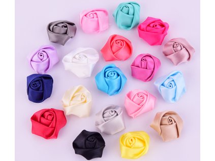 Saténový květ růže 25 mm 1