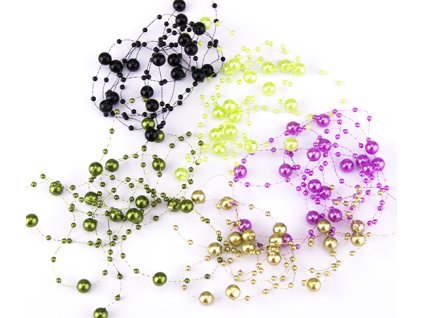 Perličky na silonu 3-8 mm, délka 130 cm 1