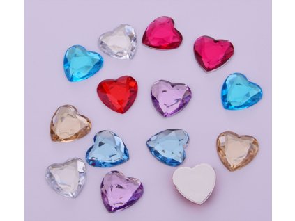 Nalepovací kamen 20 mm srdce 1
