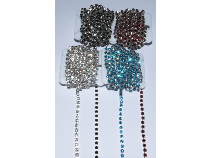 Štrasový prýmek 3 mm/2 m 1