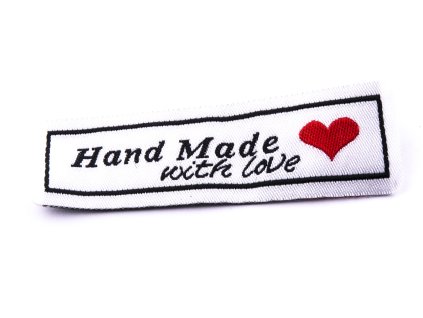 Naszywka HAND MADE 59x18 mm poliester