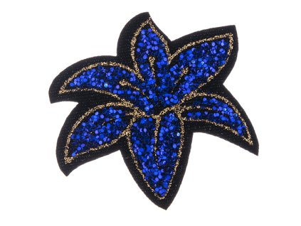 Záplata květ glitrový 75x60mm
