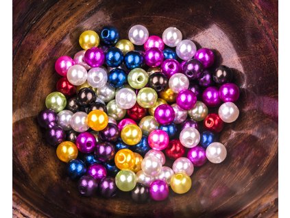 Perličky, korálky k navlékání 6mm/100 ks 1