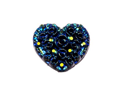 Stick-on stone heart 3D 12 mm