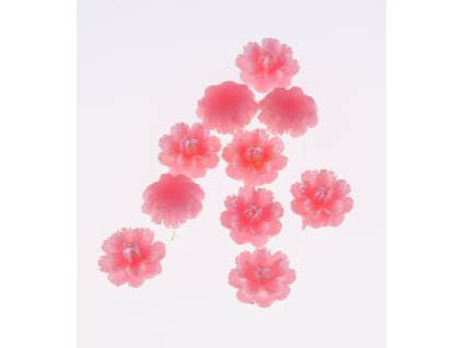 Sticky flower pink 3D 12mm / 10pcs