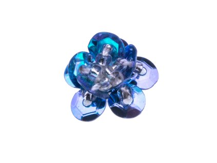 Cekinowy kwiatek z koralikami 12mm