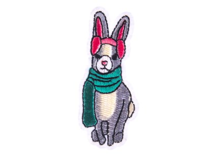 Patch rabbit with scarf 67x30mm