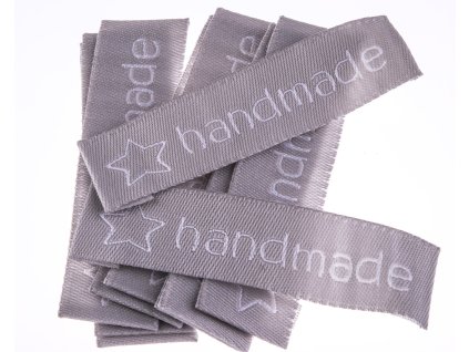 Textilná nášivka HAND MADE 57x15mm/10ks