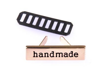 HAND MADE značka kovová 36x10mm 1
