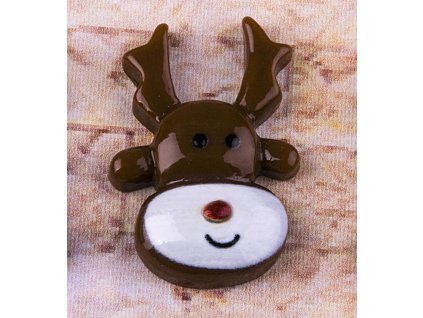 Application reindeer head 24x17mm
