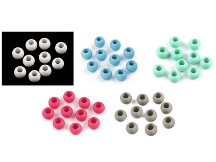 Korálek plastový 10x12mm matný 1
