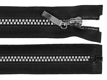 Teeth Zipper black-gold 5mm/50cm