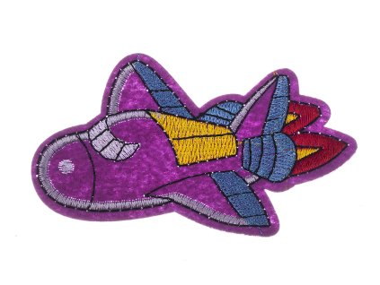 Záplata lietadlo fialové 103x65mm