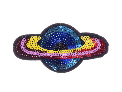 Patch Saturn with sequins 45x90mm