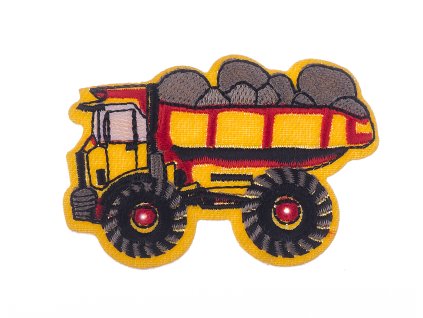 Záplata nákladné auto žlté 68x45mm