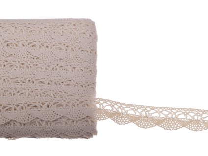 Beige cotton lace 18mm