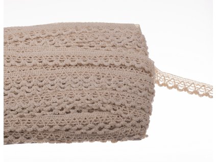 Beige cotton lace 13mm