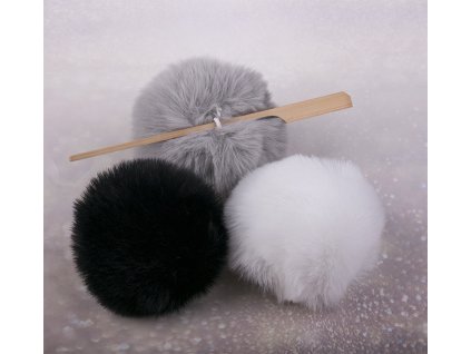 Bambule 8 cm z umělé kožešiny s gumovým poutkem 1
