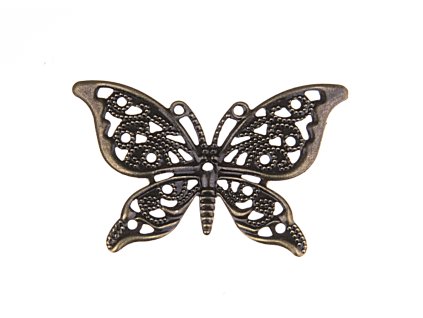 Aplikacja motyl mosiądz 40x28 mm