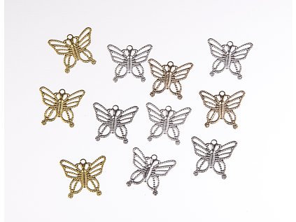 Application butterfly MIX 17x19mm/10 pcs