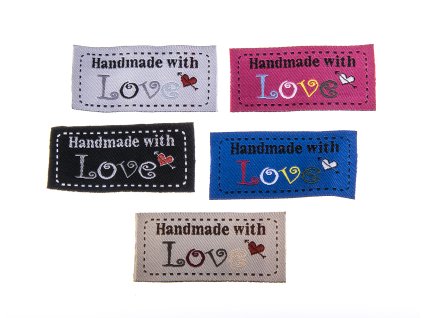 Textile applique HAND MADE  50x25mm MIX