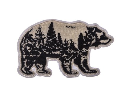 Patch beige bear 55x93mm