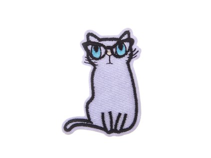 Patch cat with glasses 60x30mm