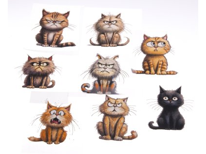 Nažehlovací obtisk KOČKA 6 cm 1