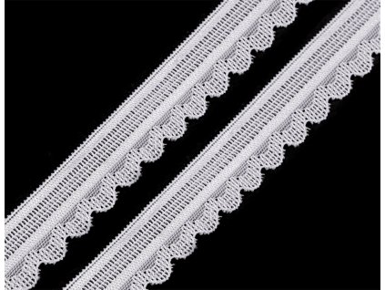 Elastic lace white 25mm