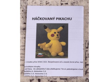 Návod háčkovaný PIKACHU