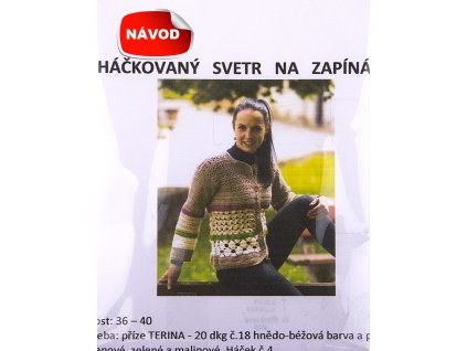 Návod na háčkovaný sveter TERINA