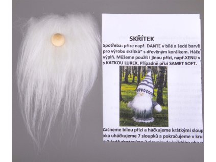 Návod na škriatka so šedými fúzmi a nosom