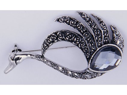 Broszka 50 mm łabędź