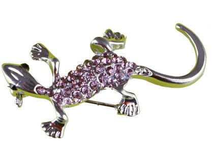 Brooch 50 mm gecko