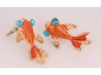 Earrings 19x12 mm fish