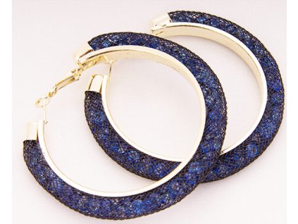 Náušnice 60 mm s kamínky 1