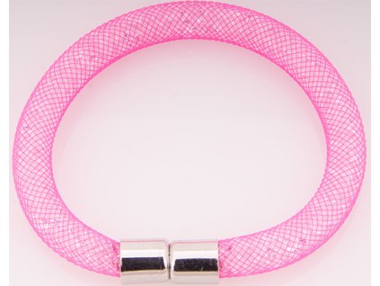 Náramek 20 cm drátková síť s kamínky a magnetickým uzávěrem