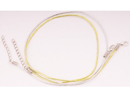 Šňůrka metalická na přívěšky 45 cm 1