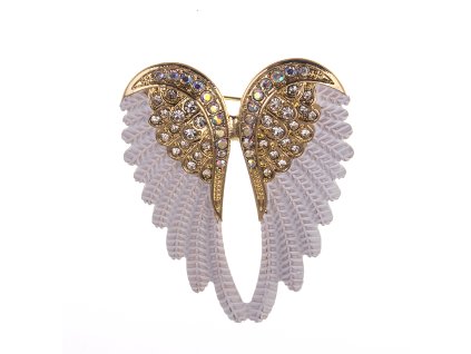 Broszka ze skrzydłami anioła 51x37mm