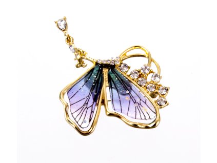 Rainbow butterfly brooch 68x40mm