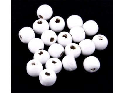 Korálky dřevěné 10 mm balíček 20 ks