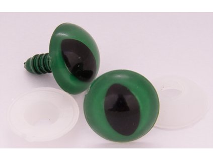 Očká 16x19 mm zelené mačacie