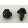 Čumáček 13x12 mm černé lesklé srdce